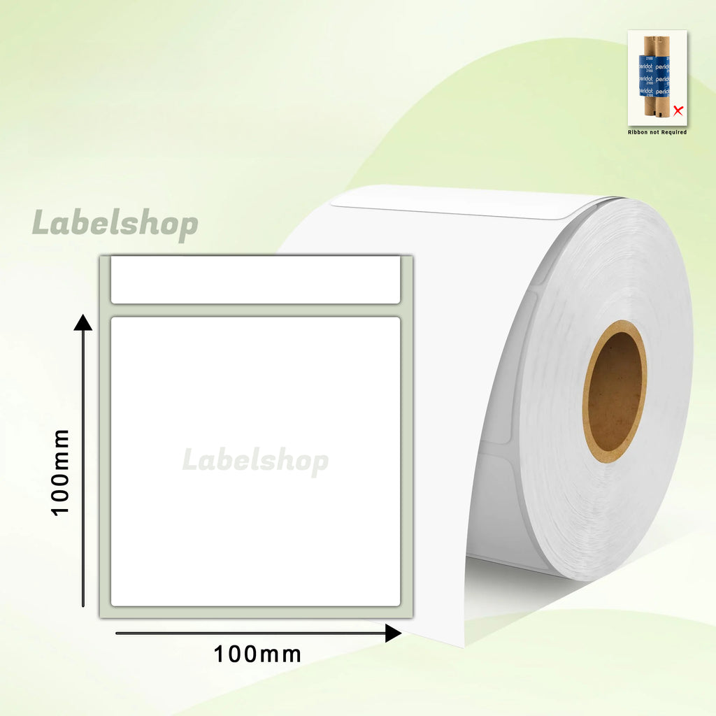100x100 Direct Thermal Label Roll 4x4 inches 500 stickers
