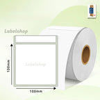 100x100 Direct Thermal Label Roll 4x4 inches 500 stickers
