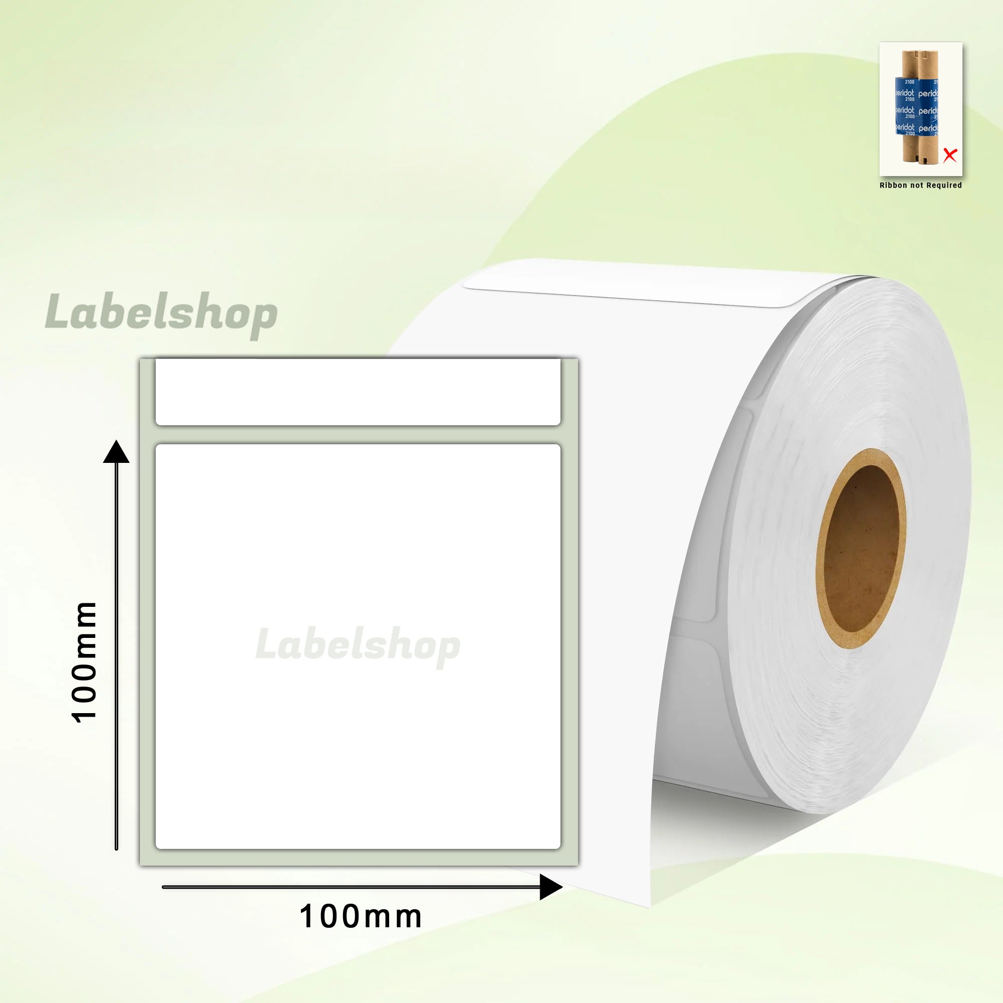 100x100 Direct Thermal Label Roll 4x4 inches 500 stickers