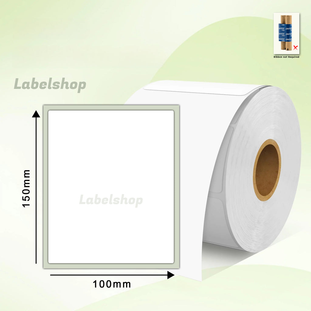 100x150 Direct Thermal Shipping Label Roll 4x6 inches 500 stickers