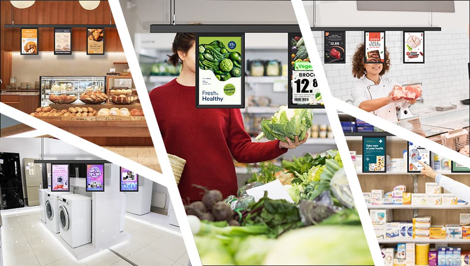 ESL Display 10.1" Digital Color LED Electronic Shelf Label Hanging type WIFI