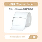 HPRT T20 Label 50x30mm (1.97" x 1.18") 200 stiickers per roll