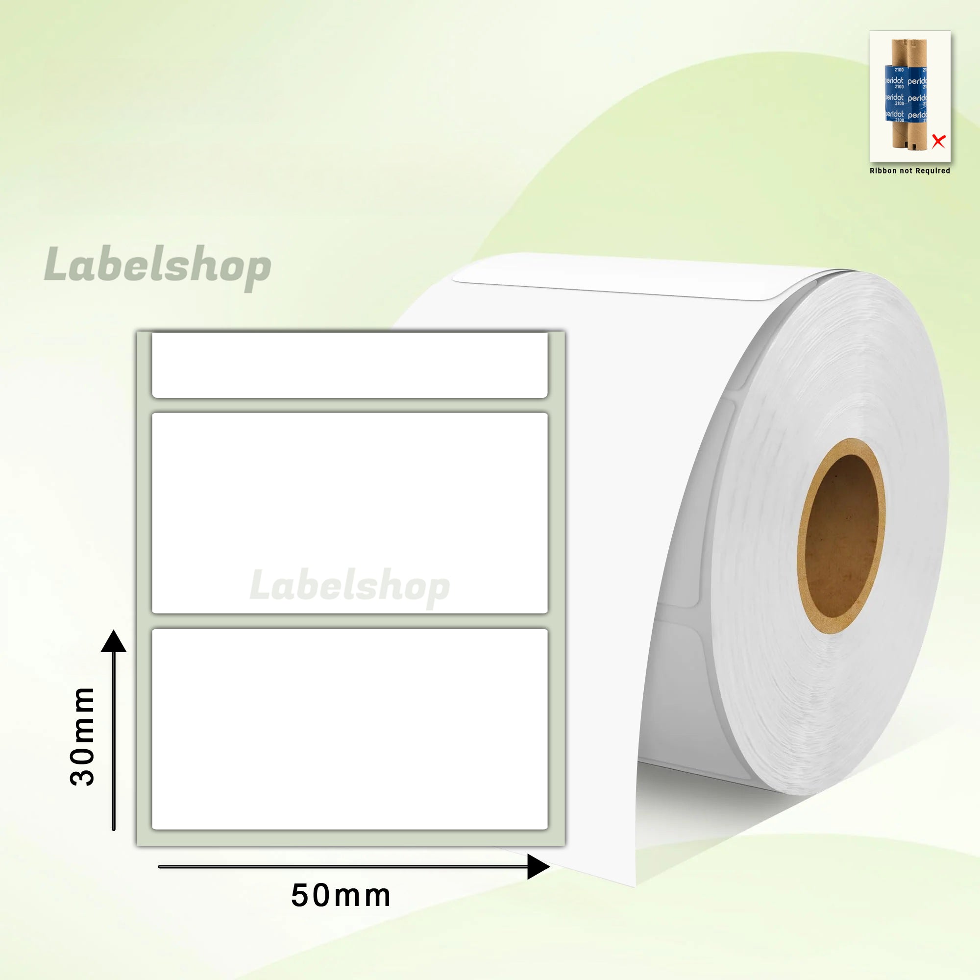 50x30 mm Direct Thermal Label Roll 1.96x.1.18 inches 1000 stickers