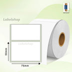 75x50mm Transparent Label With Sensor mark 3x2 inches Thermal Transfer 1000 Labels