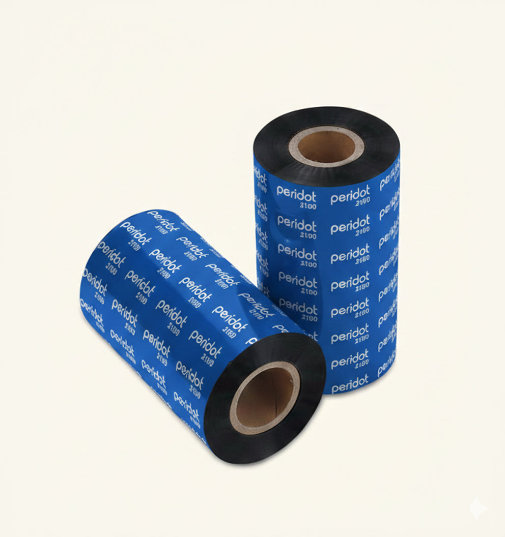 Peridot 110X300 Ultra Premium  Wax Ribbon Black for Industrial Thermal Transfer Label printers