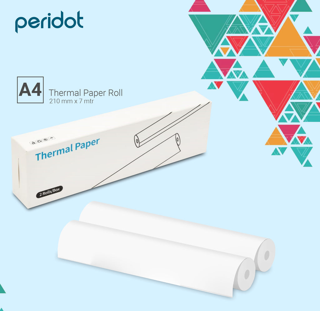 A4 Thermal Roll 7 Mtr Length 2 Rolls Premium Peridot