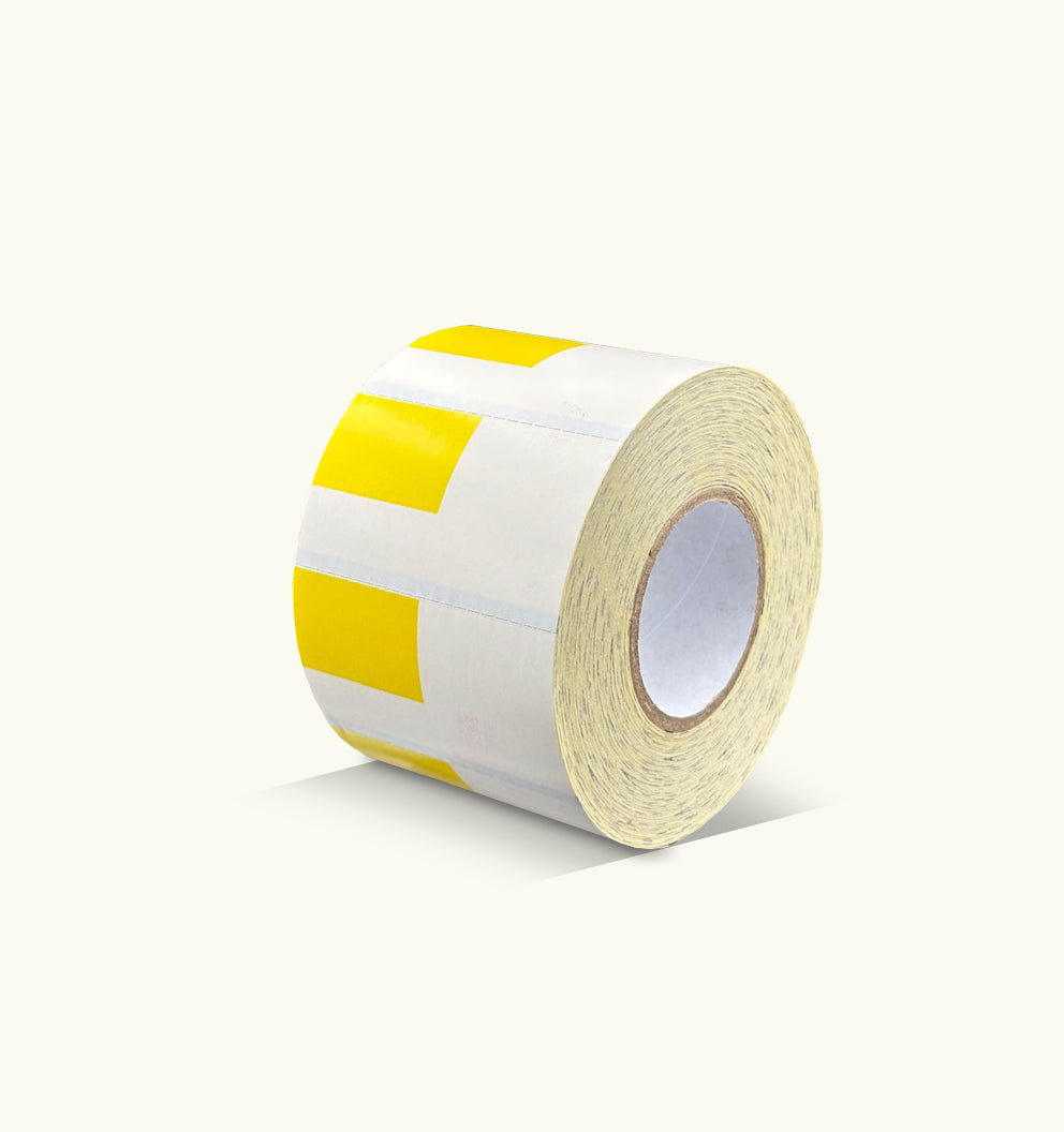 Shelf Label 60x35 Tag White and yellow box Thermal Transfer Label Roll 1000 stickers