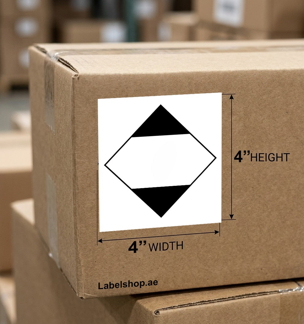 Limited Quantity Labels 100x100mm 4x4 inches 500 stickers per roll , ADR and sea IMDG type