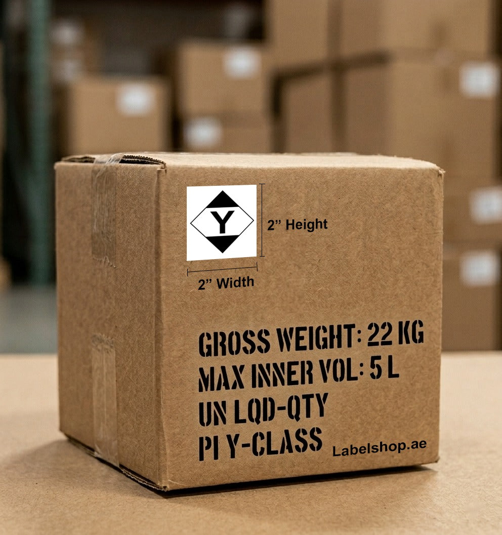 Limited Quantity Labels 50x50mm 2x2 inches 1000 stickers per roll , Air Transport type