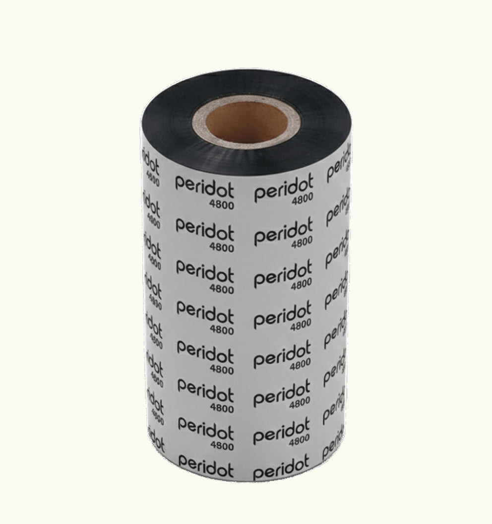 Peridot 110X300 Ultra Premium Resin Ribbon Black for 1 inch Thermal Transfer Label printers