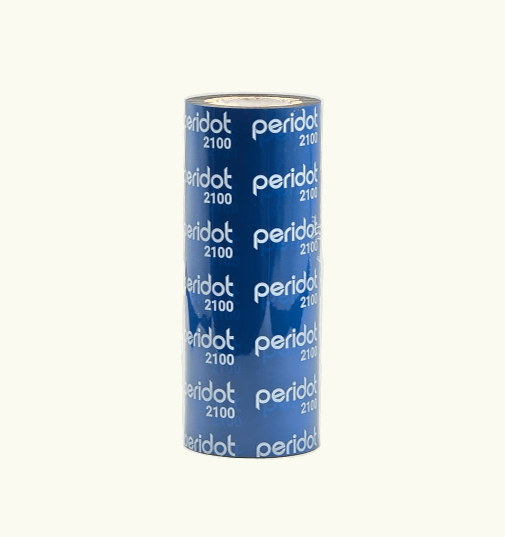 Peridot 110X76 Ultra Premium  Wax Ribbon Black for 1 inch Thermal Transfer Label printers
