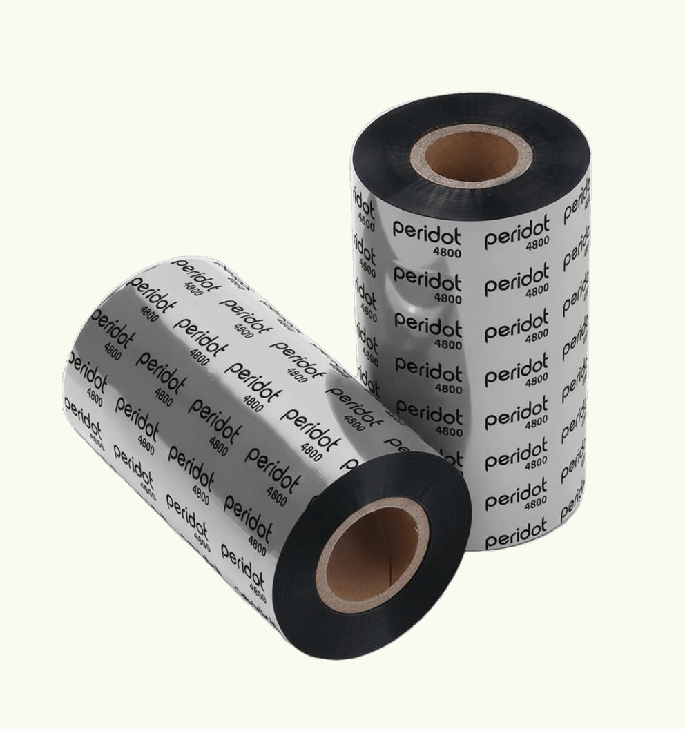 Peridot 110X300 Ultra Premium Resin Ribbon Black for 1 inch Thermal Transfer Label printers