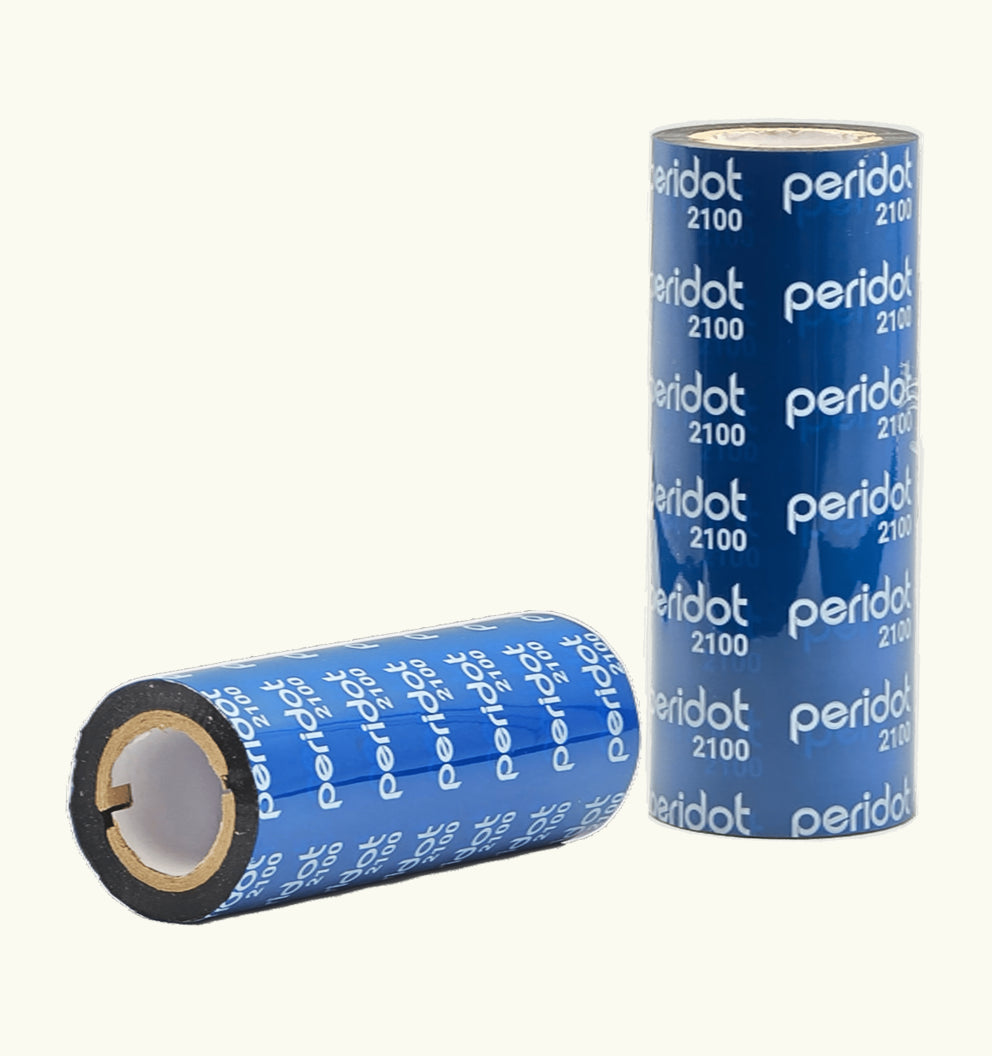 Peridot 110X76 Ultra Premium  Wax Ribbon Black for 1 inch Thermal Transfer Label printers