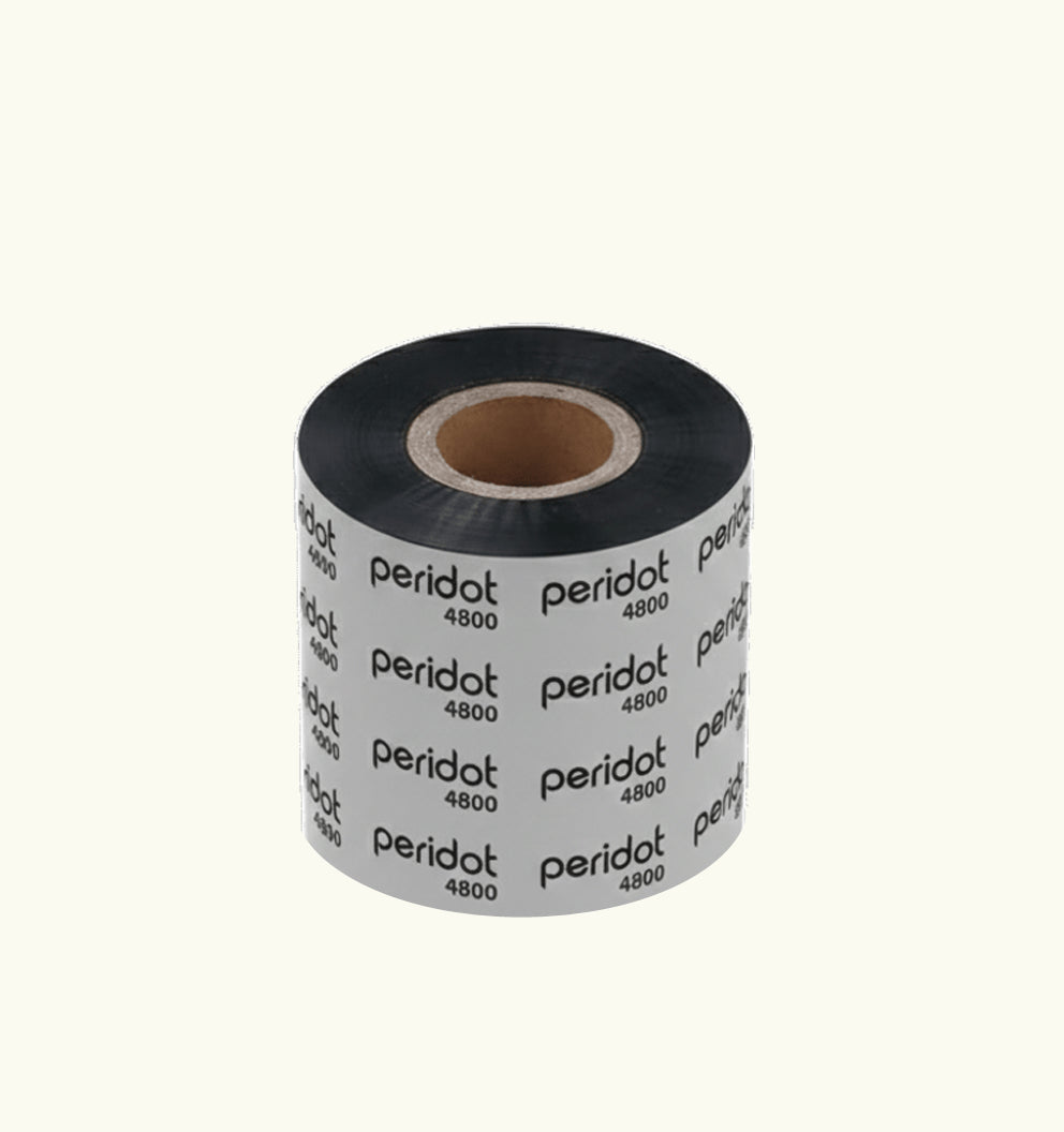 Peridot 55X300 Ultra Premium Resin Ribbon Black for 1 inch Thermal Transfer Label printers