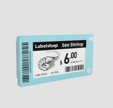Freezer Electronic Shelf Label ESL 2.66 inches Black and white