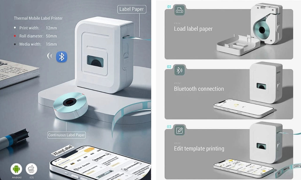 peridot P10 mini pocket label printer Bluetooth